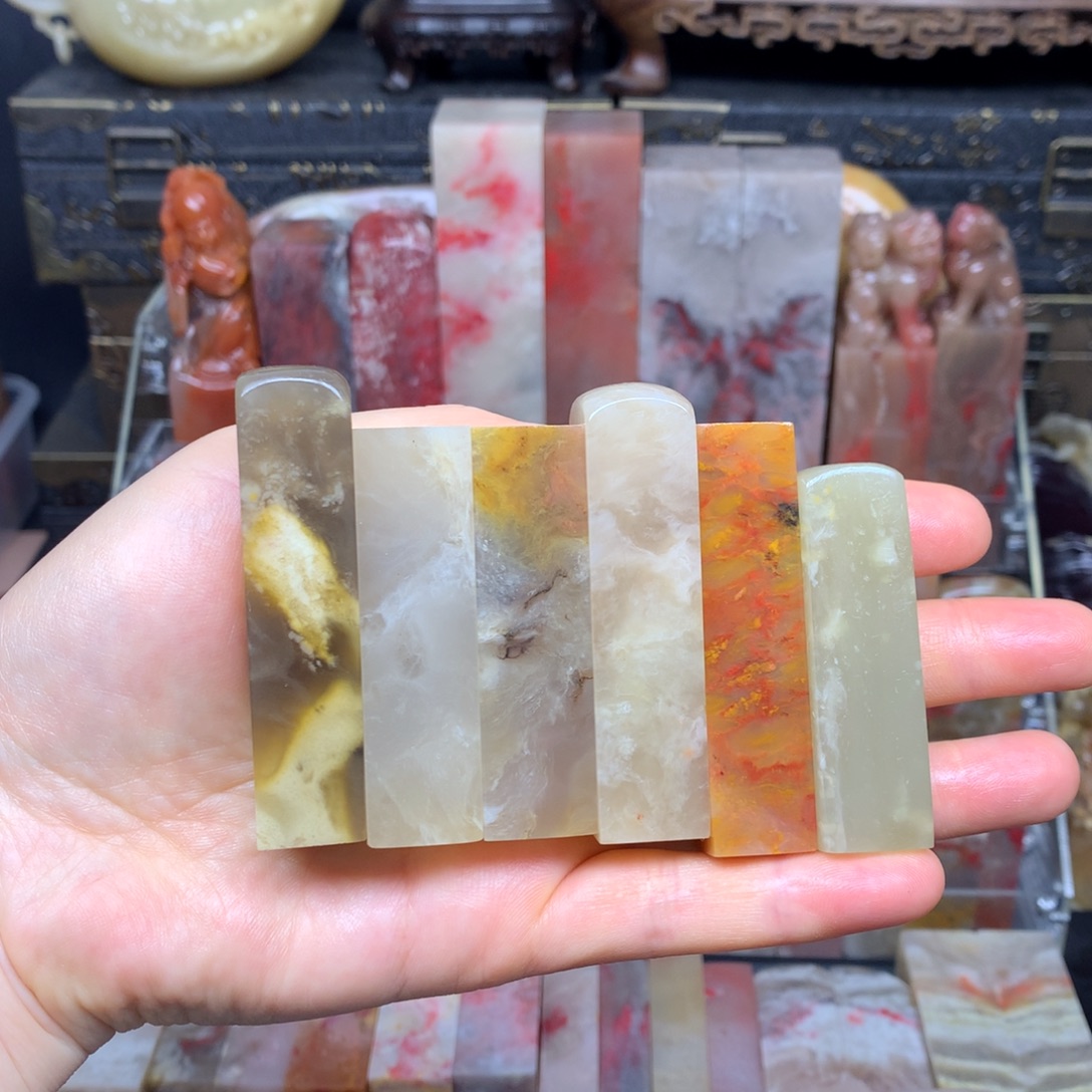 印石巴林石冻石印章3