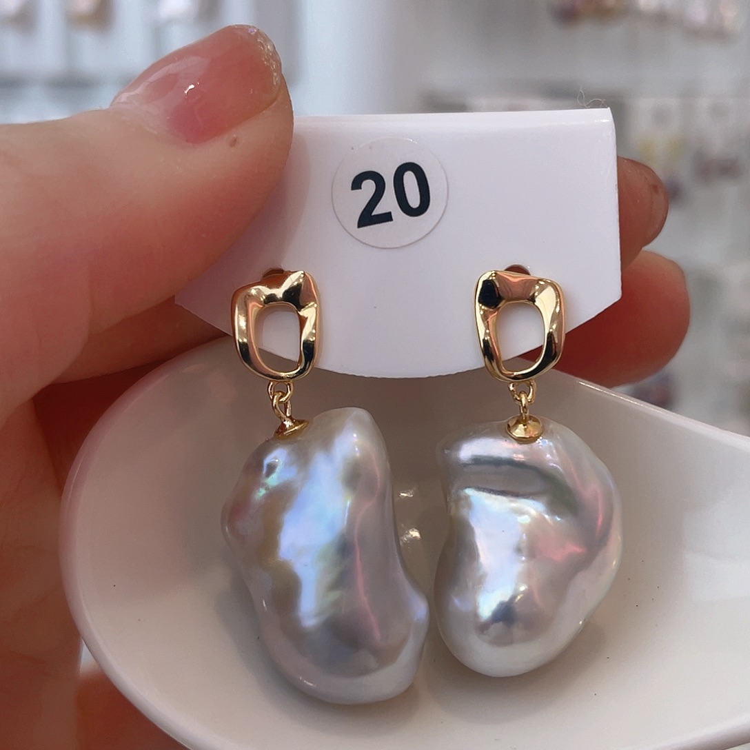 淡水珍珠颈饰银S925镶嵌梯*