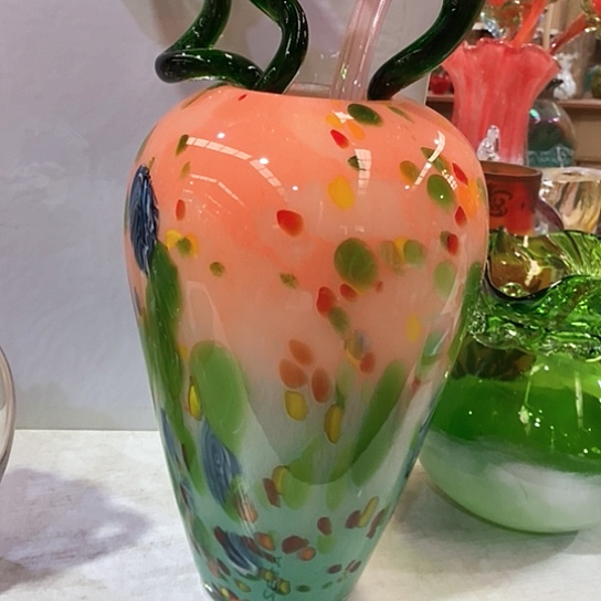 琉璃花瓶高31厘米口径9厘米