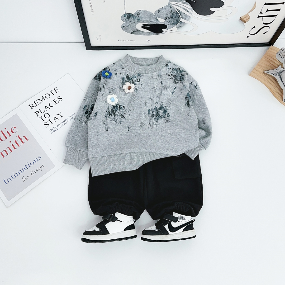 儿童卫衣加绒加厚长袖2025新款秋冬装男童潮HZ251096悠悠童话童装