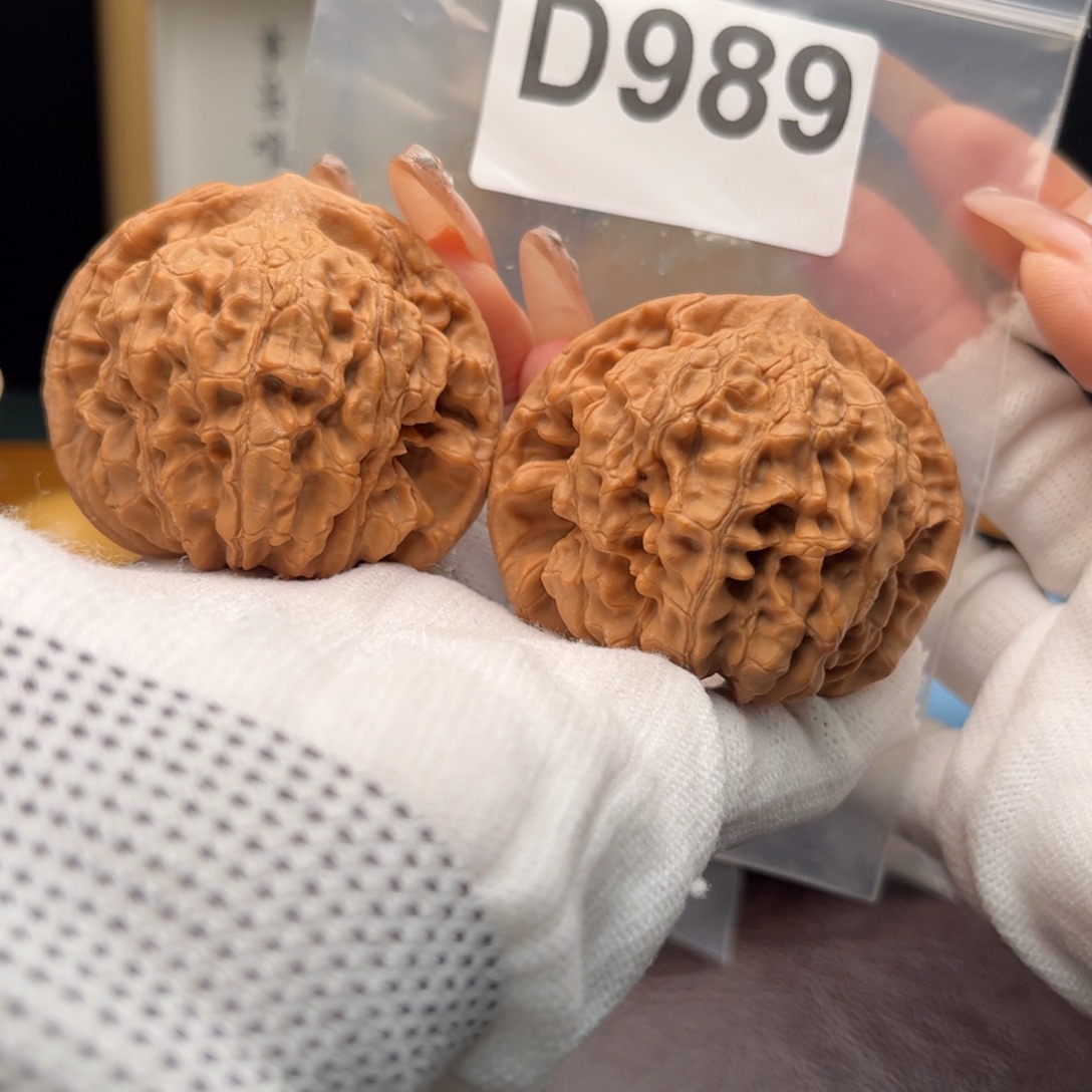 文玩核桃把件53官帽d989