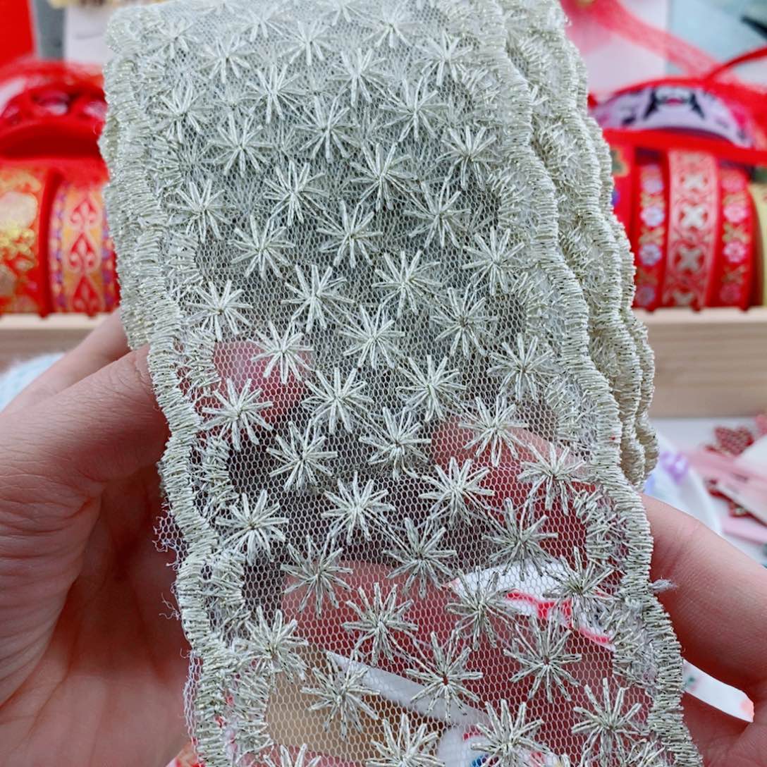 7.5星空蕾丝金色10码一卷