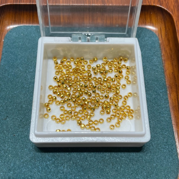 足金999素金5D硬金2mm蹦迪珠（此订单发20个）