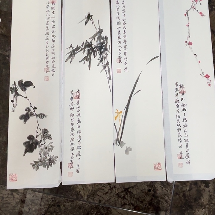 国画蒋春民国画70/17四幅