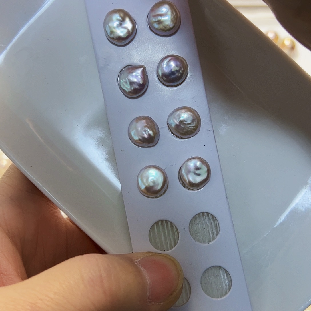 淡水珍珠耳饰银S925镶嵌