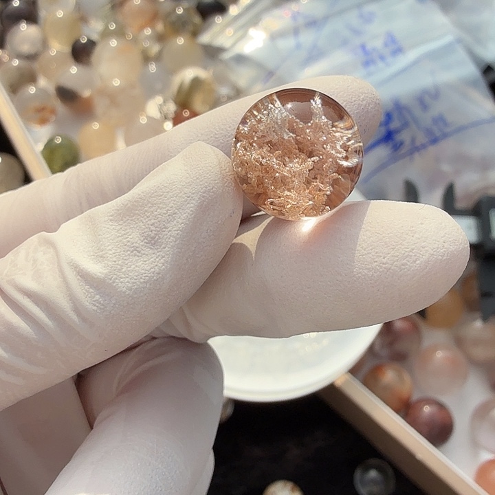 ˙***戀水晶珠宝半成品未镶嵌幽灵14.6定制不退换