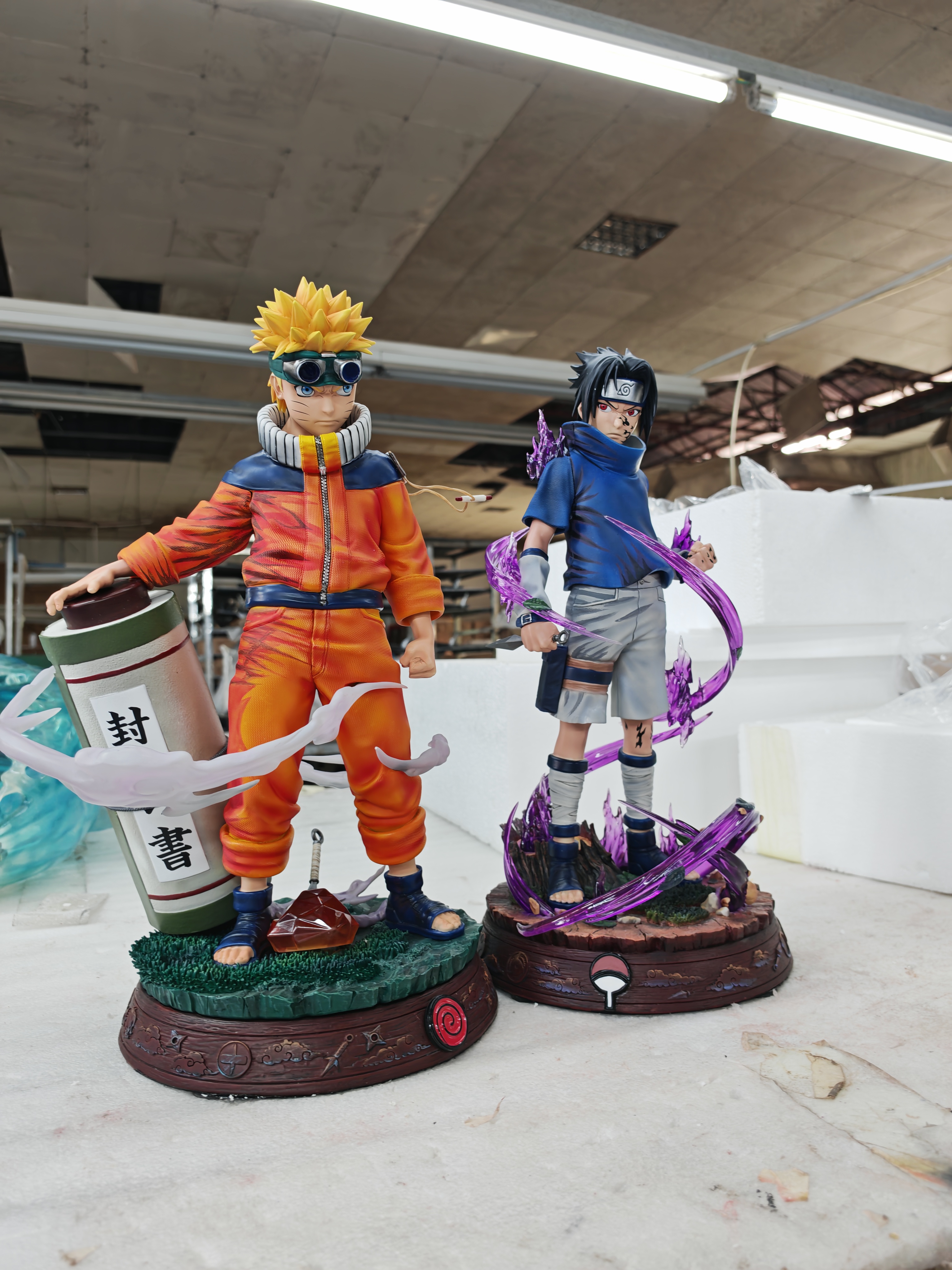 火影忍者 1/4t社鸣人 佐助 树脂手办摆件