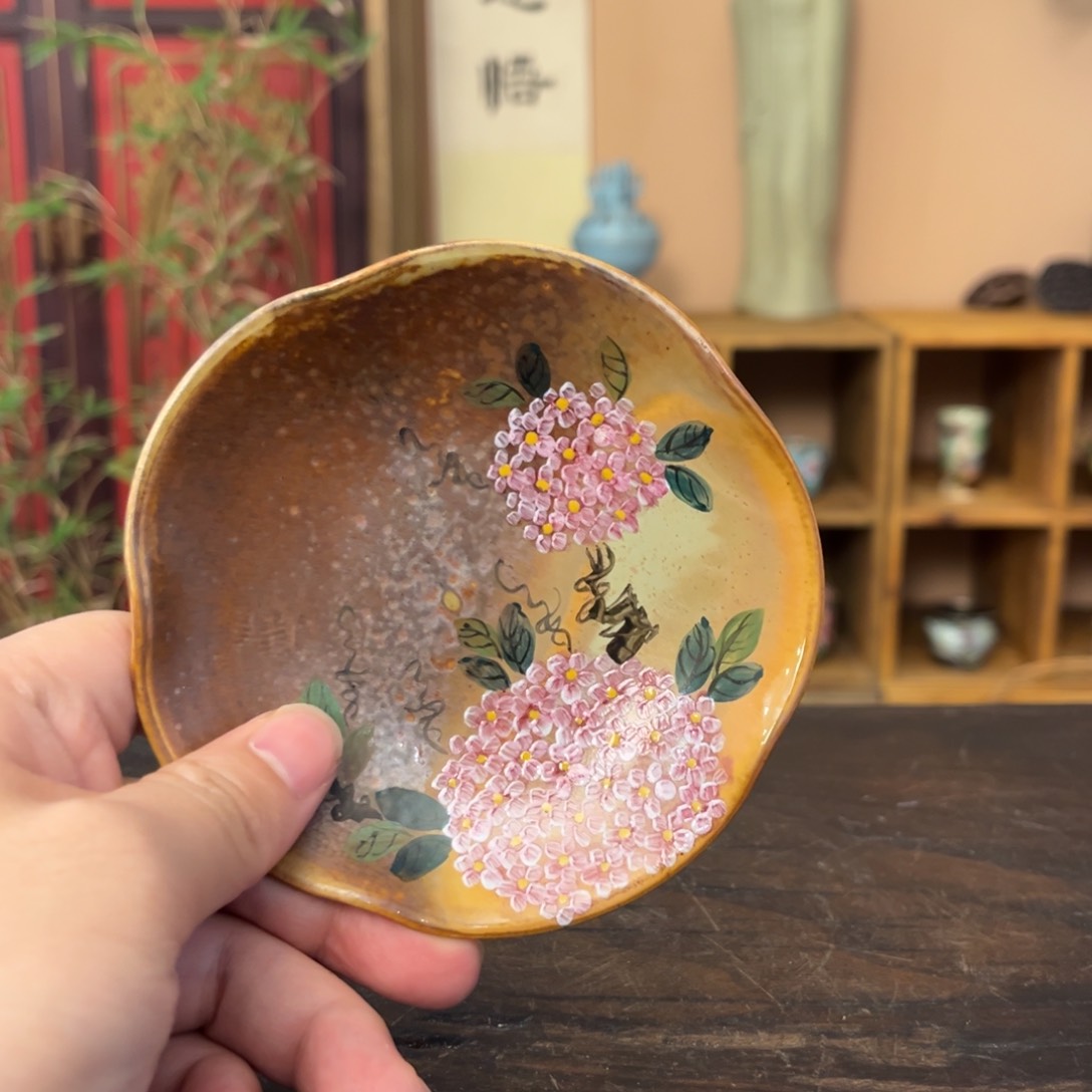 杯柴烧手工手绘陶瓷