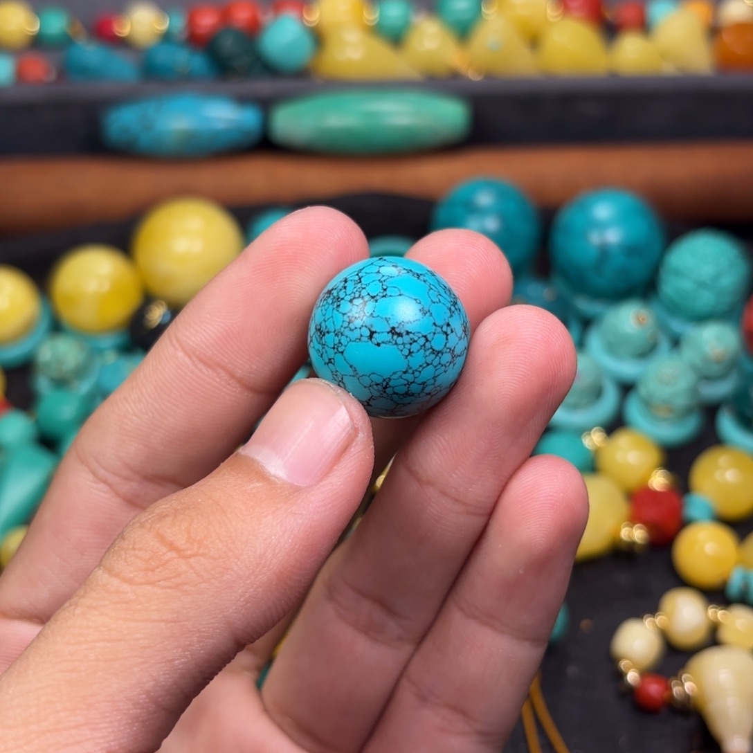 玛瑙/玉髓未镶嵌珠宝半成品网花圆珠20一颗