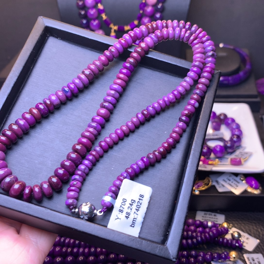 苏纪石（舒俱来）盘珠项链银S925镶嵌