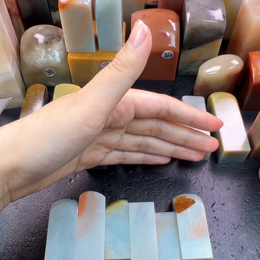 S****印石老挝石天青石6个