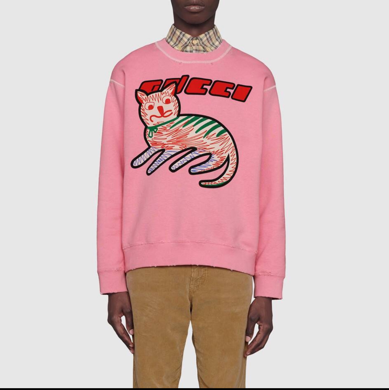 010509 Gucci/古驰 字母Logo小猫印花长袖卫衣 XS码