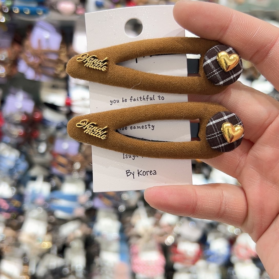 布艺非金属南瓜爱心拜拜夹