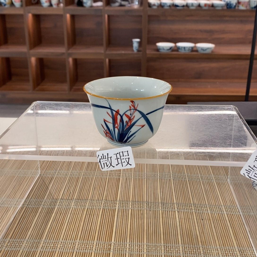 釉下彩老陶泥手工绘制