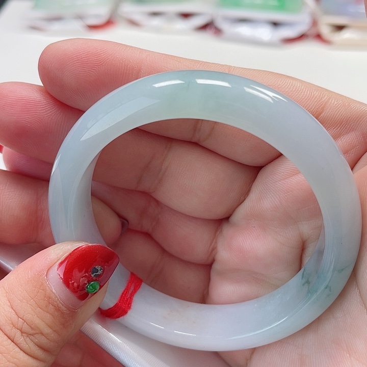 翡翠手镯未镶嵌缅甸翡翠手镯55圈