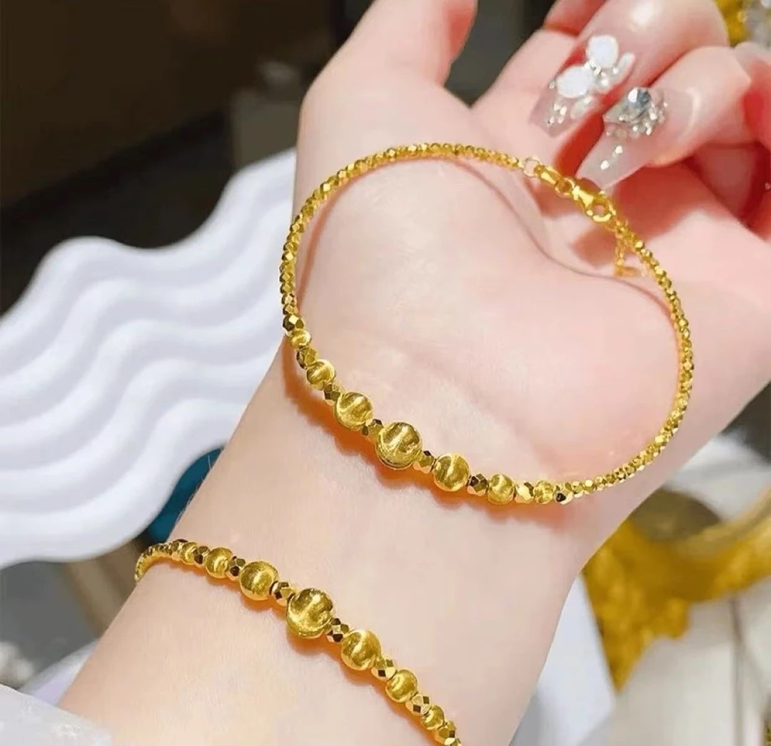 【抖音好货】孟加拉赤金豆豆提炼手工改款【猫眼圆珠】精工版可佩戴