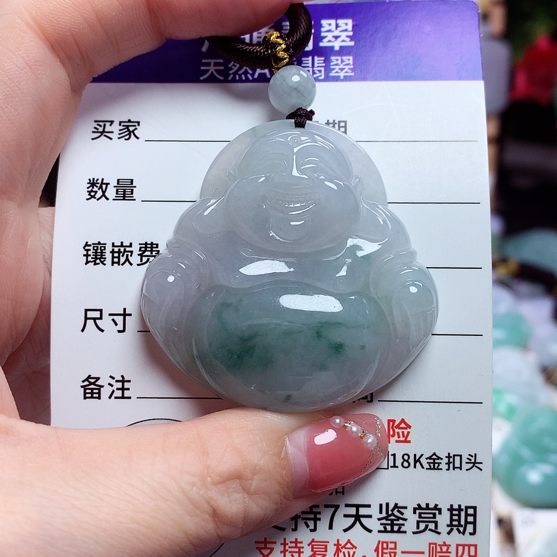 翡翠未镶嵌颈饰佛公10
