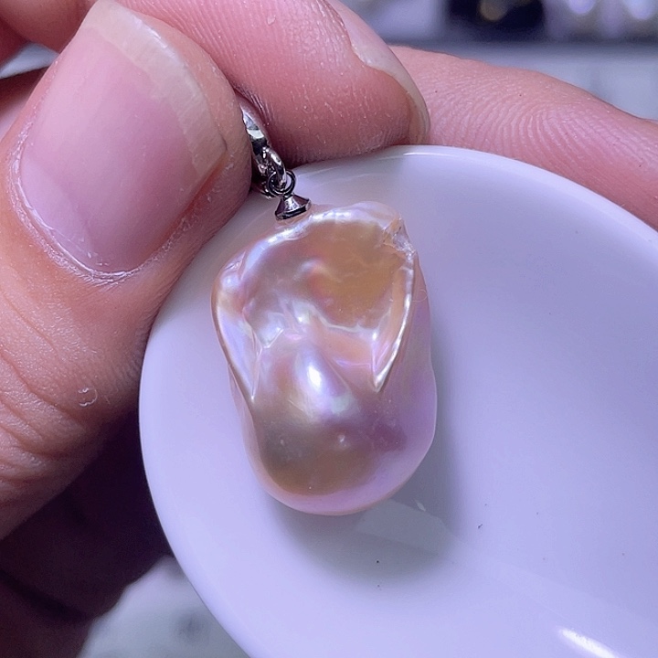 淡水珍珠合金颈饰75