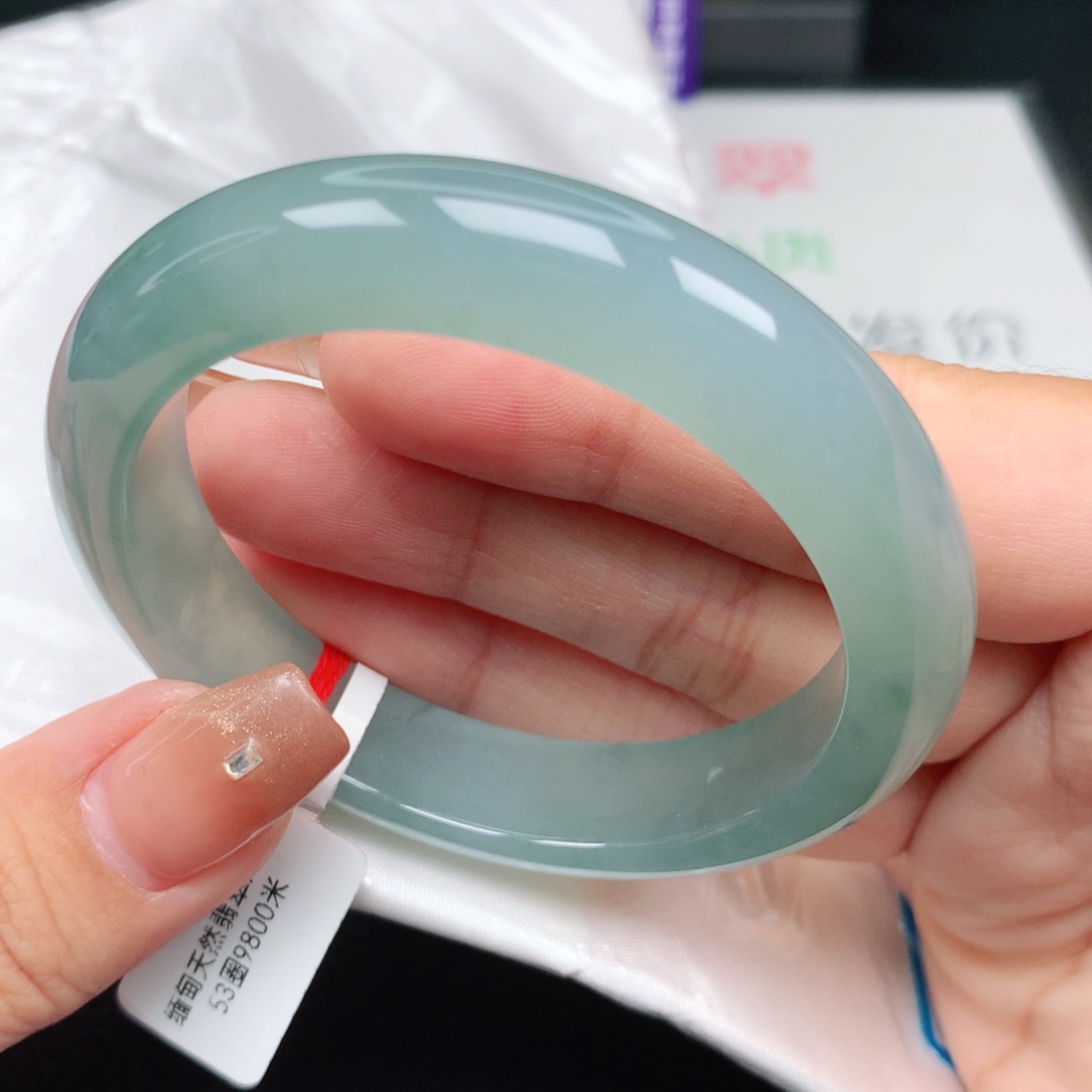 未镶嵌手镯翡翠53正圈