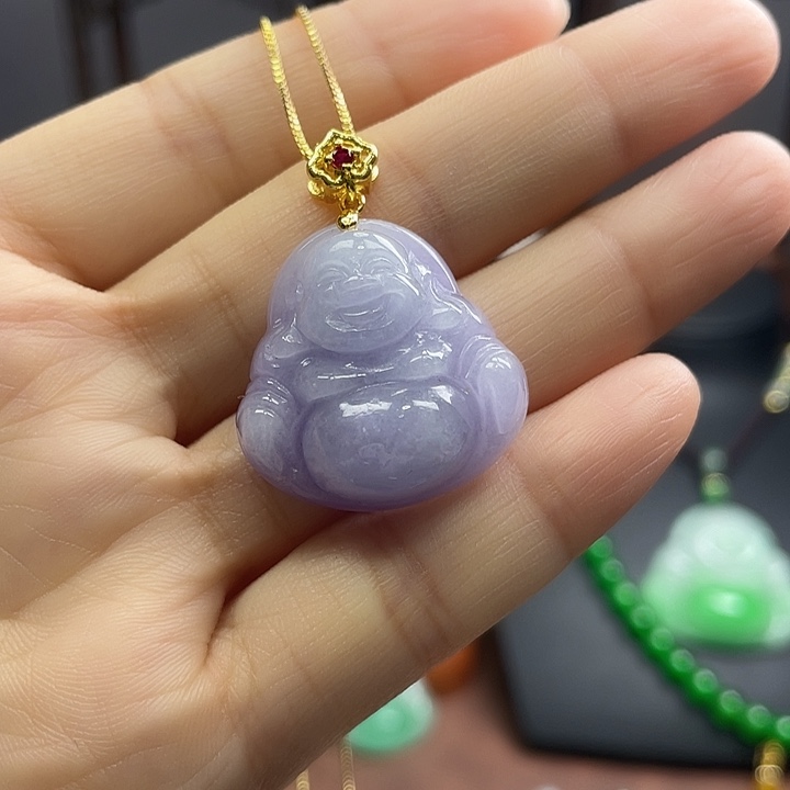 翡翠未镶嵌吊坠(赠链)