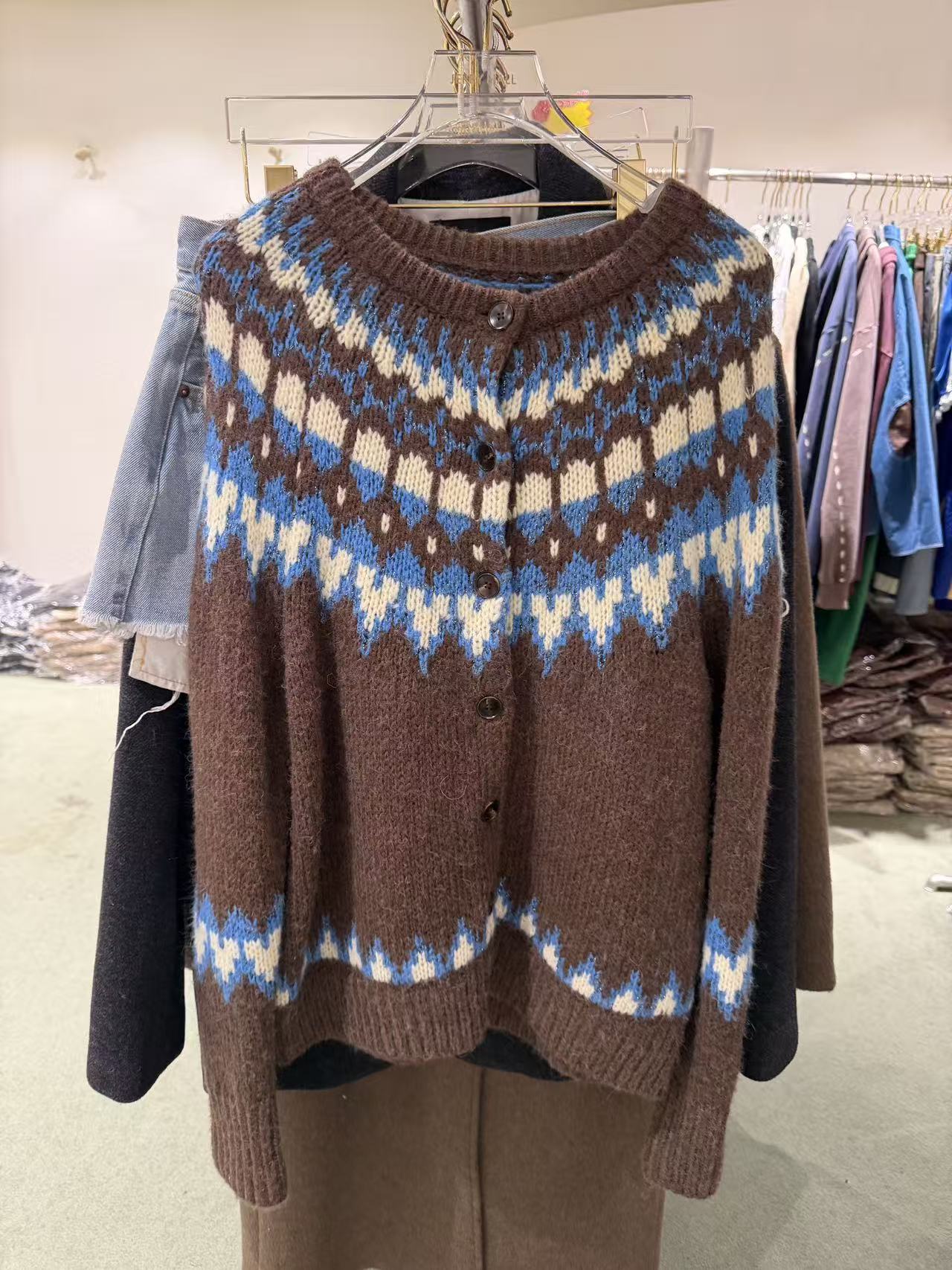 韩国东大门正品女装时尚毛衣针织开衫121732（NO退NO换）