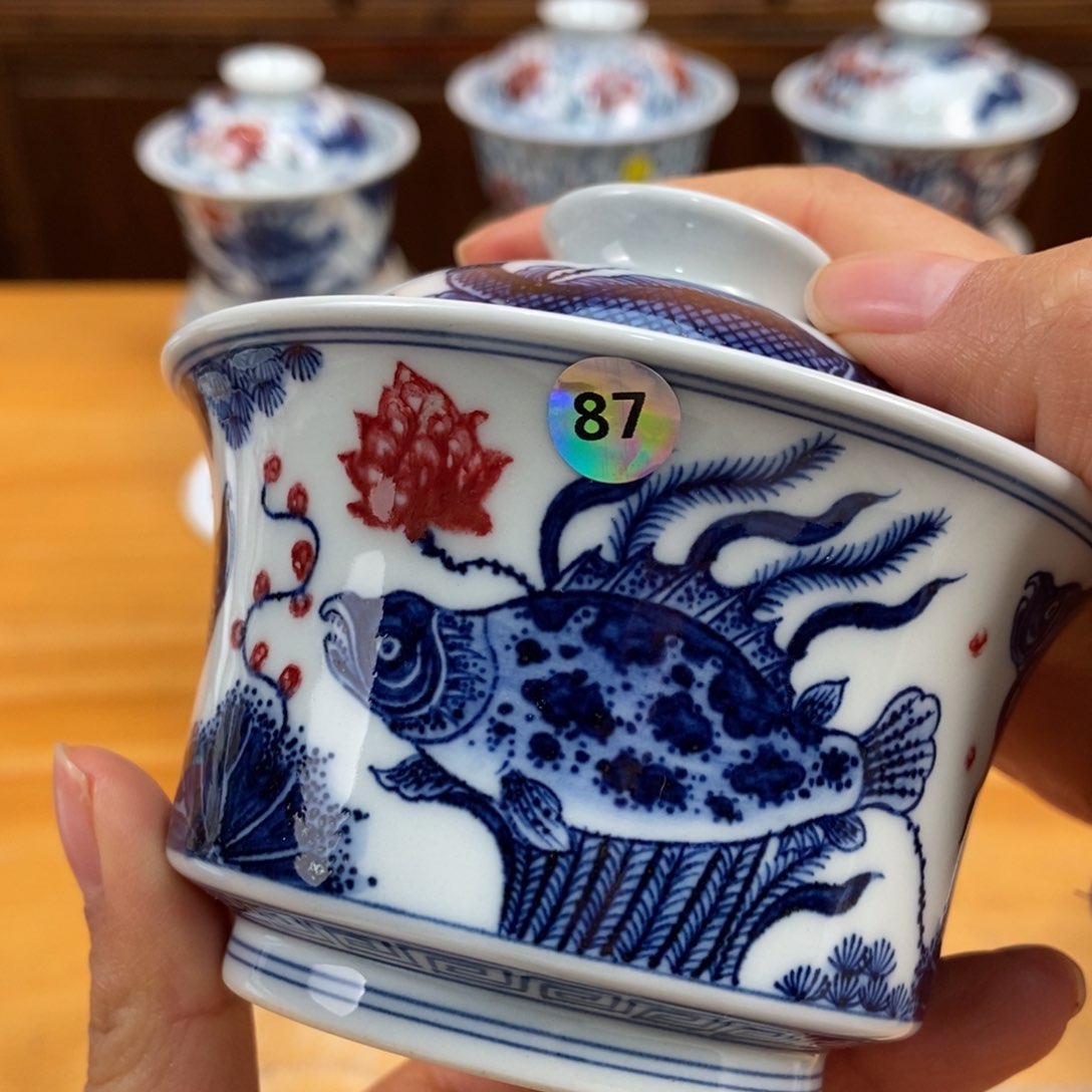 手绘现代茶具非古董