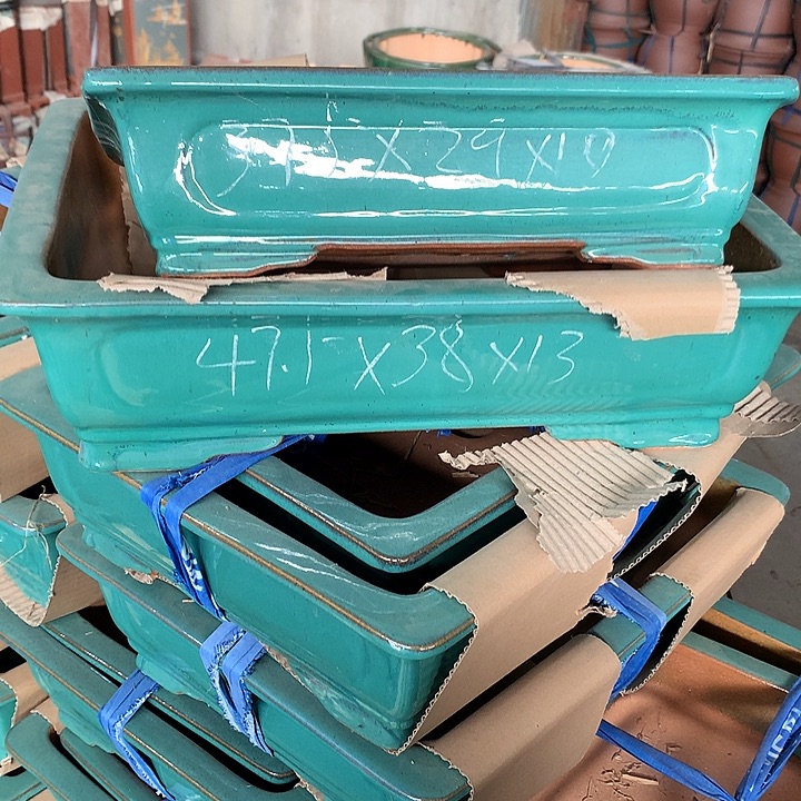 紫砂花盆    紫砂清货处理长方盆