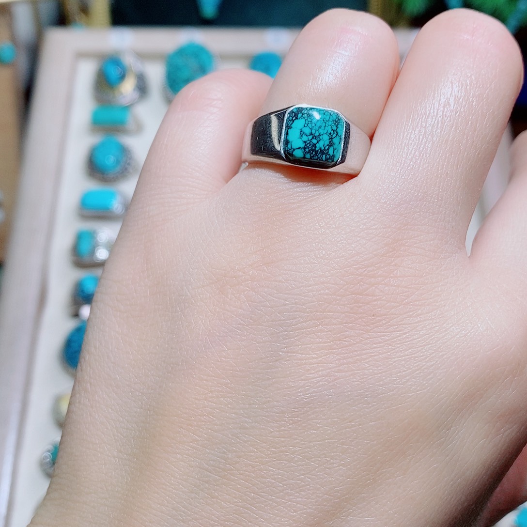 绿松石银S925镶嵌颈饰