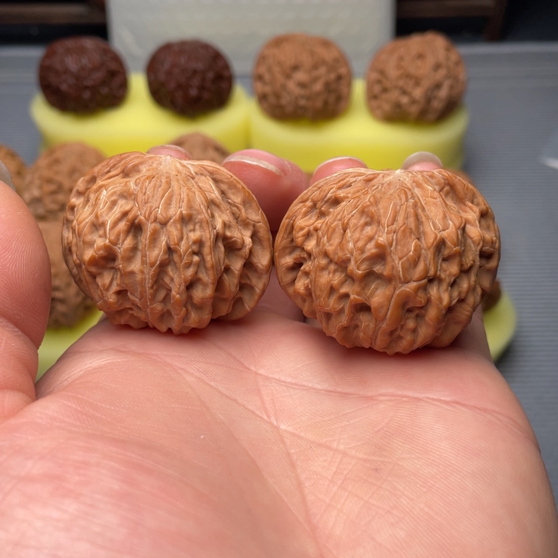 文玩核桃把件磨盘41编号354