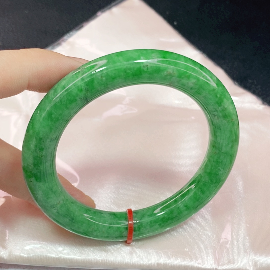 未镶嵌手镯翡翠54圆镯