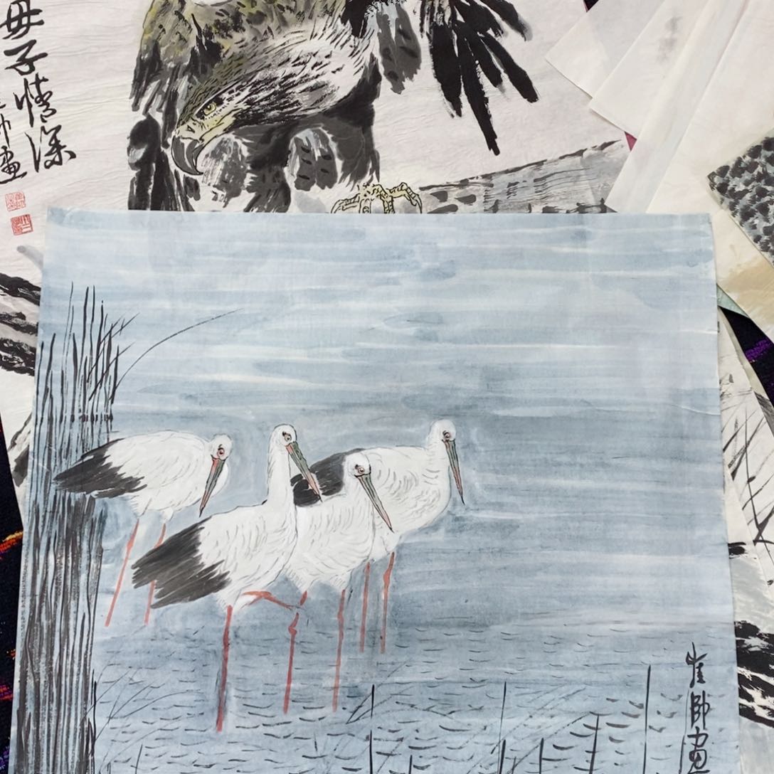 国画国画花鸟崔帅四尺斗方   琪