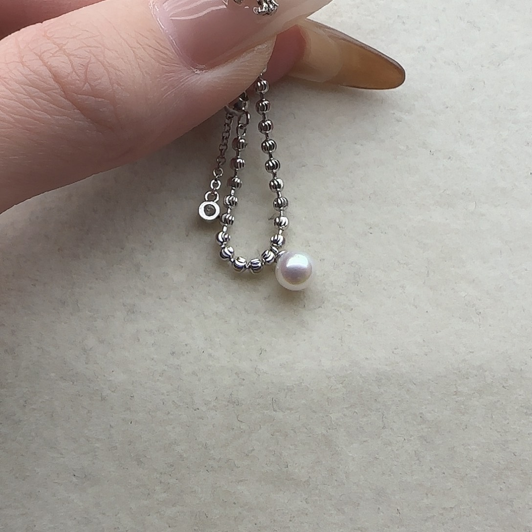 戒指6淡水珍珠银S925镶嵌