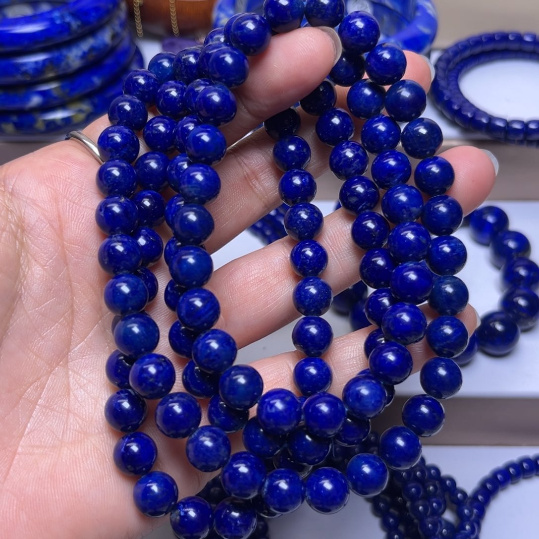 青金石手串未镶嵌108佛珠8.6m m