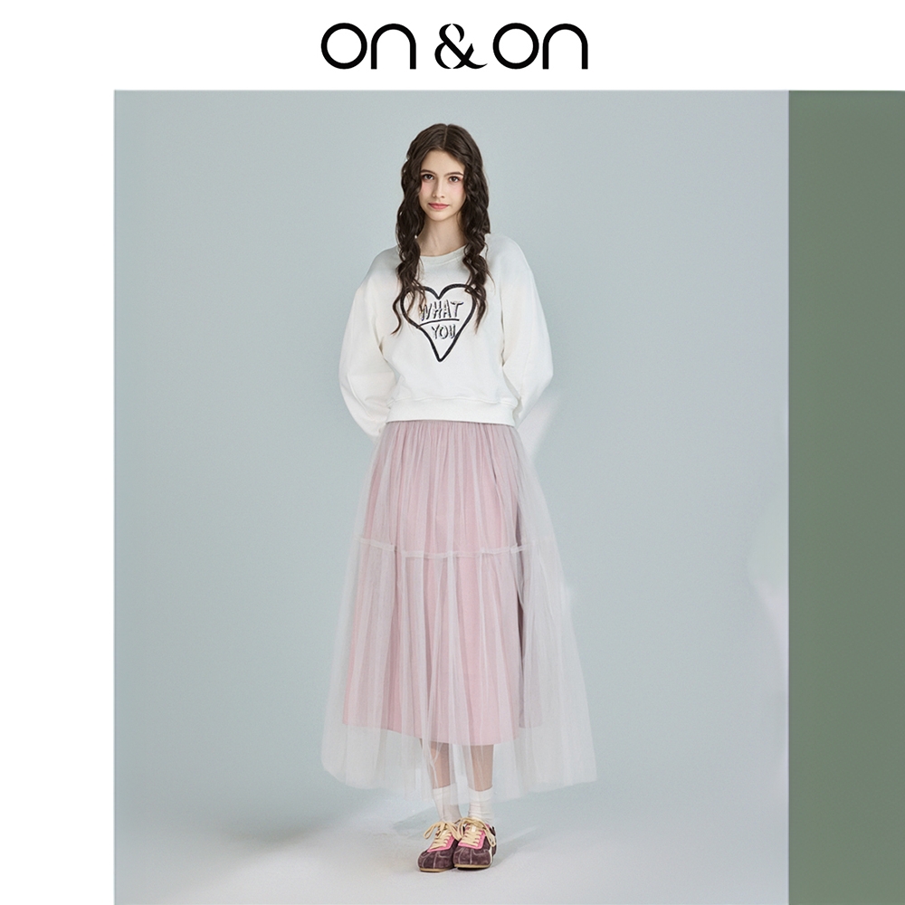 ON&ON/安乃安【流光风】春韩系高腰甜美百搭时尚网纱裙N4SA1007675