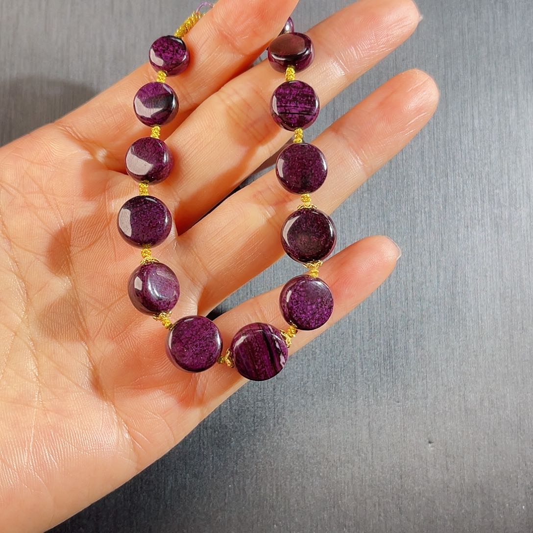 苏纪石（舒俱来）南非老矿料舒俱来手链k金未镶嵌