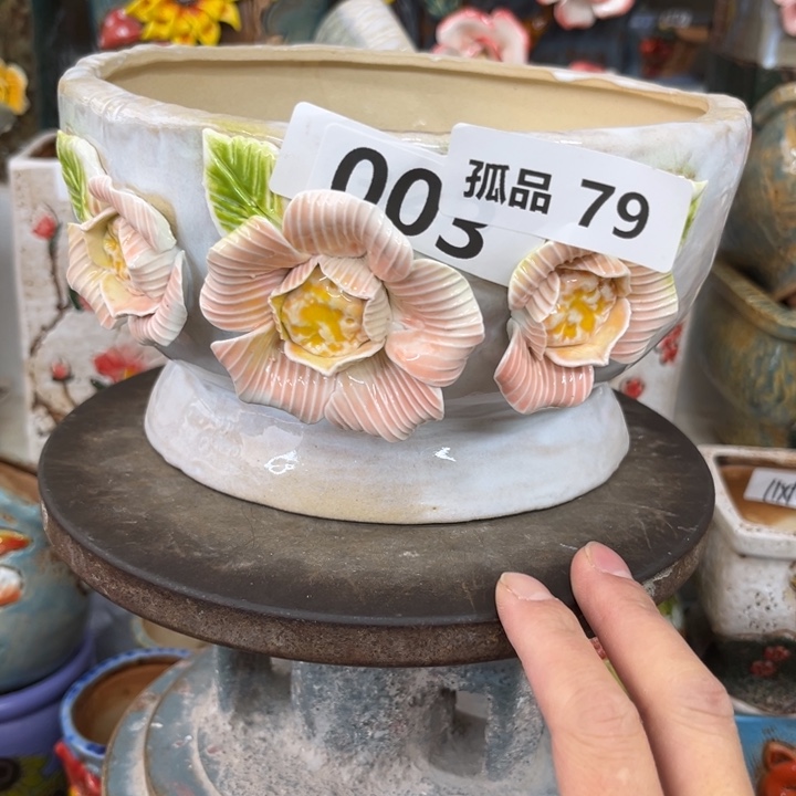 紫砂花盆粗陶材质多肉花盆