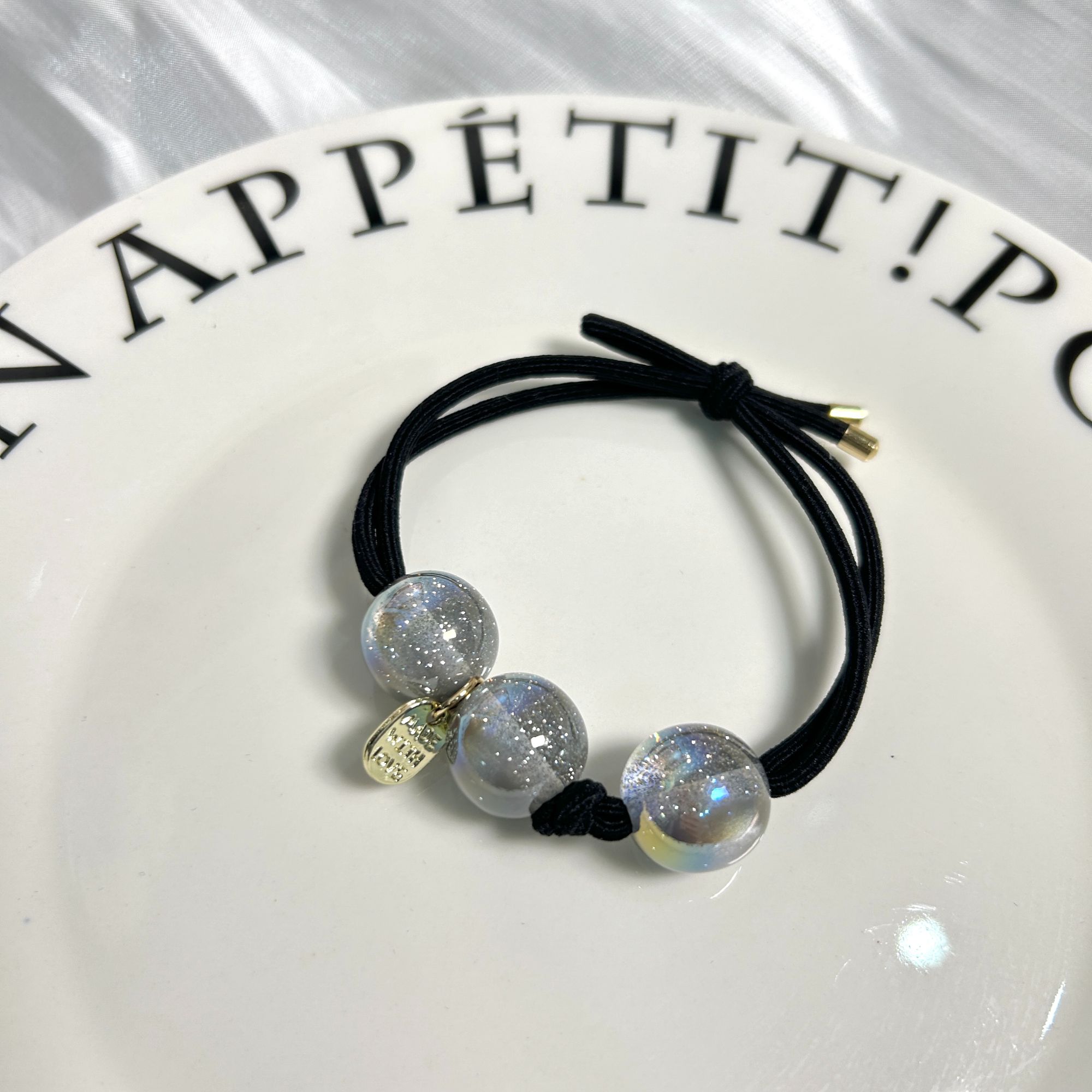 韩国博主同款轻奢简约晶晶球发绳发圈