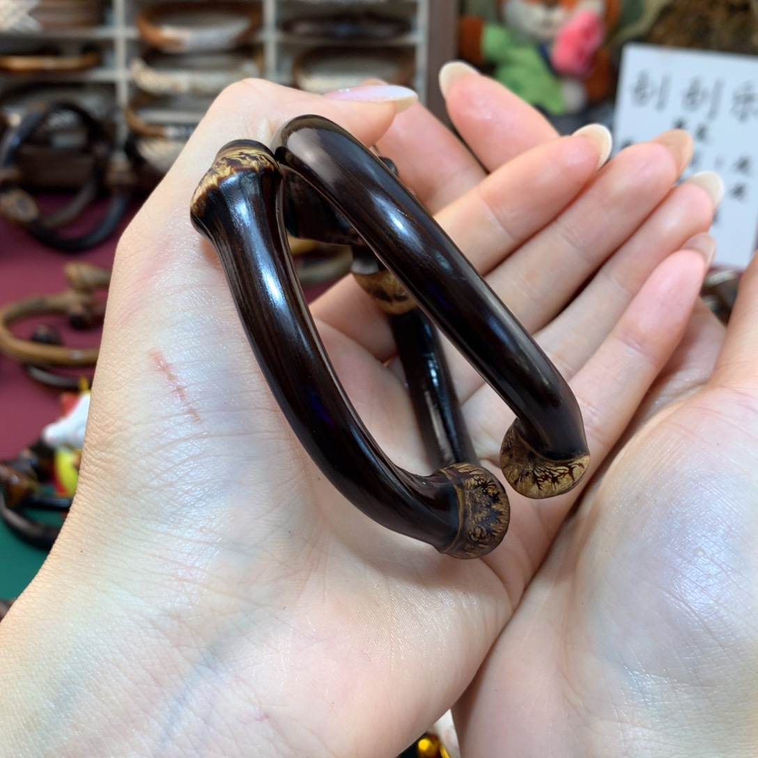 木质非金属双圈内如意