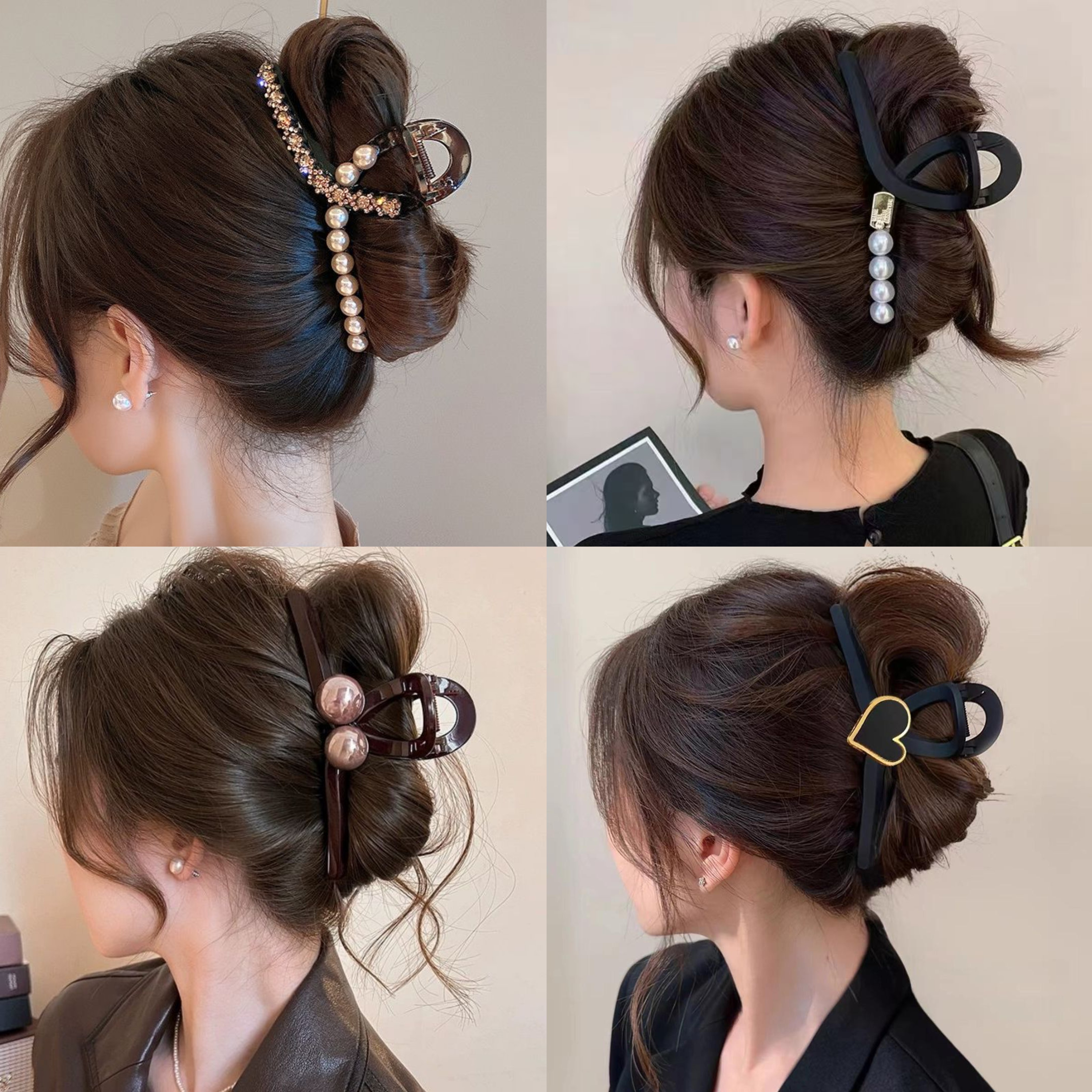 森系女大抓夹网红鲨鱼夹气质原创设计发夹发卡盘发夹发饰百搭头饰