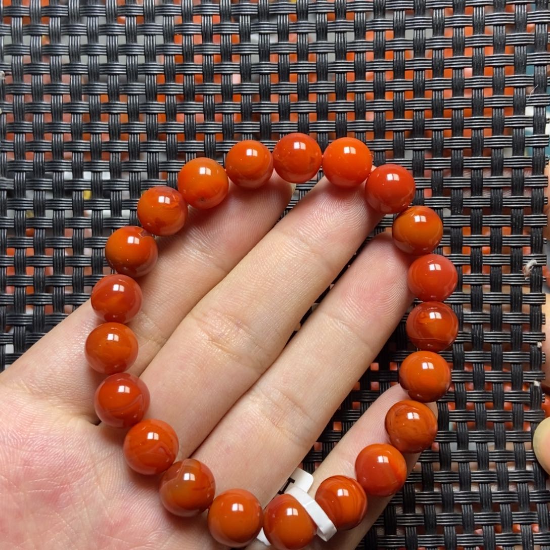 南红玛瑙未镶嵌手串9+’mm