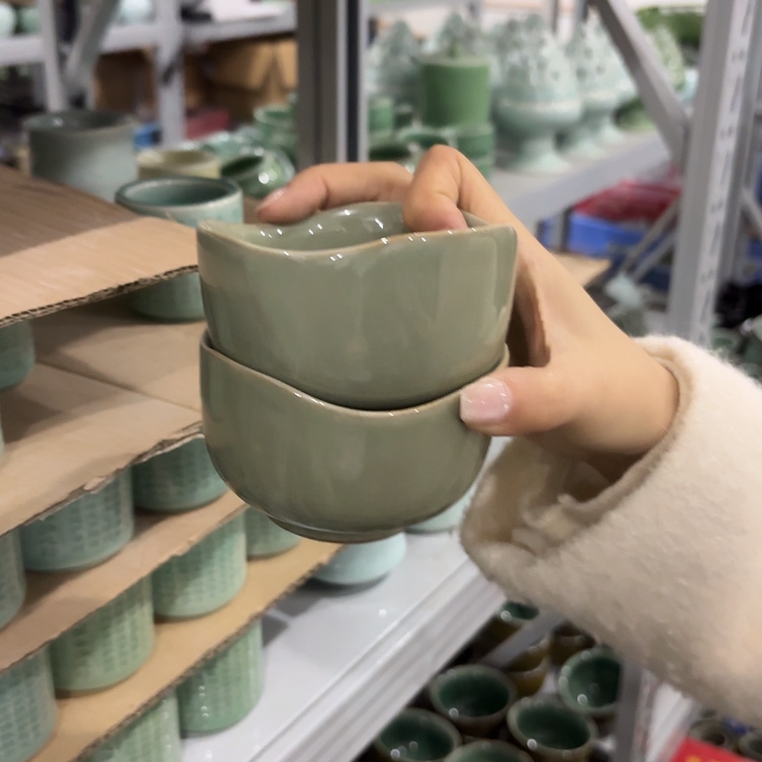 龙泉云间青瓷小米茶器