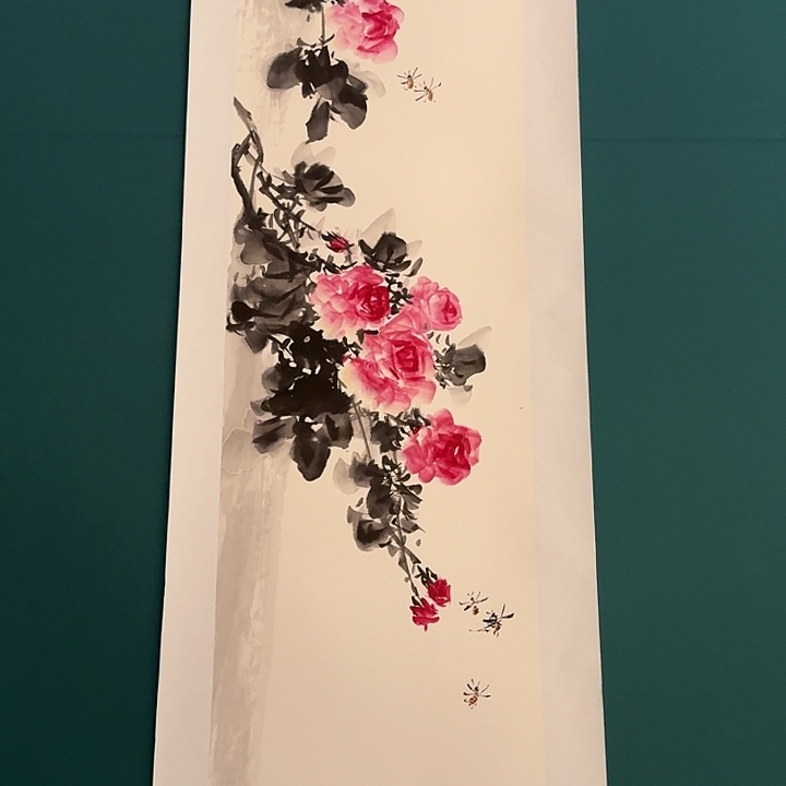 国画董老师画作画作