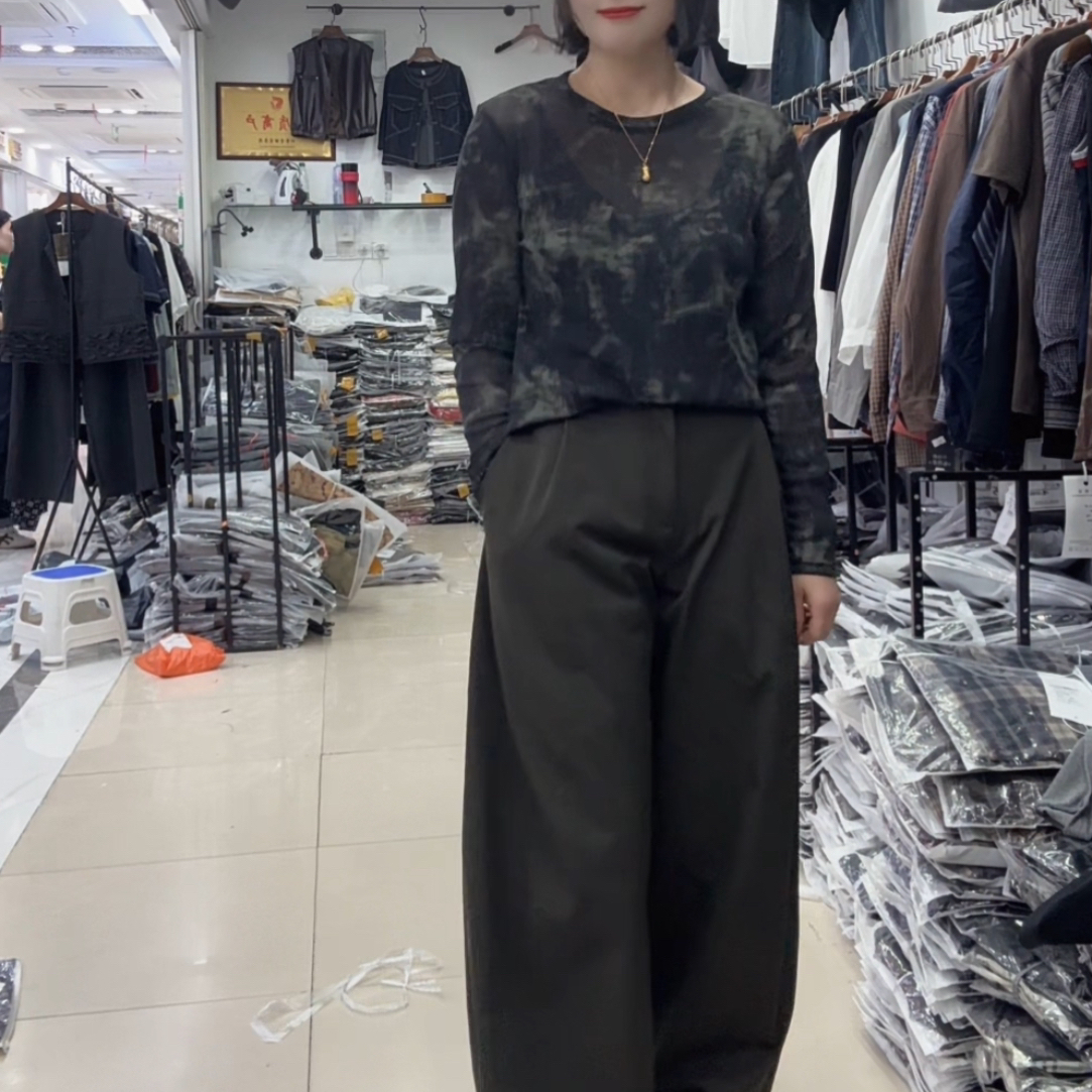 纱t长袖晕染打底衫T恤2025秋季大码胖MM百搭显瘦长袖上衣女士