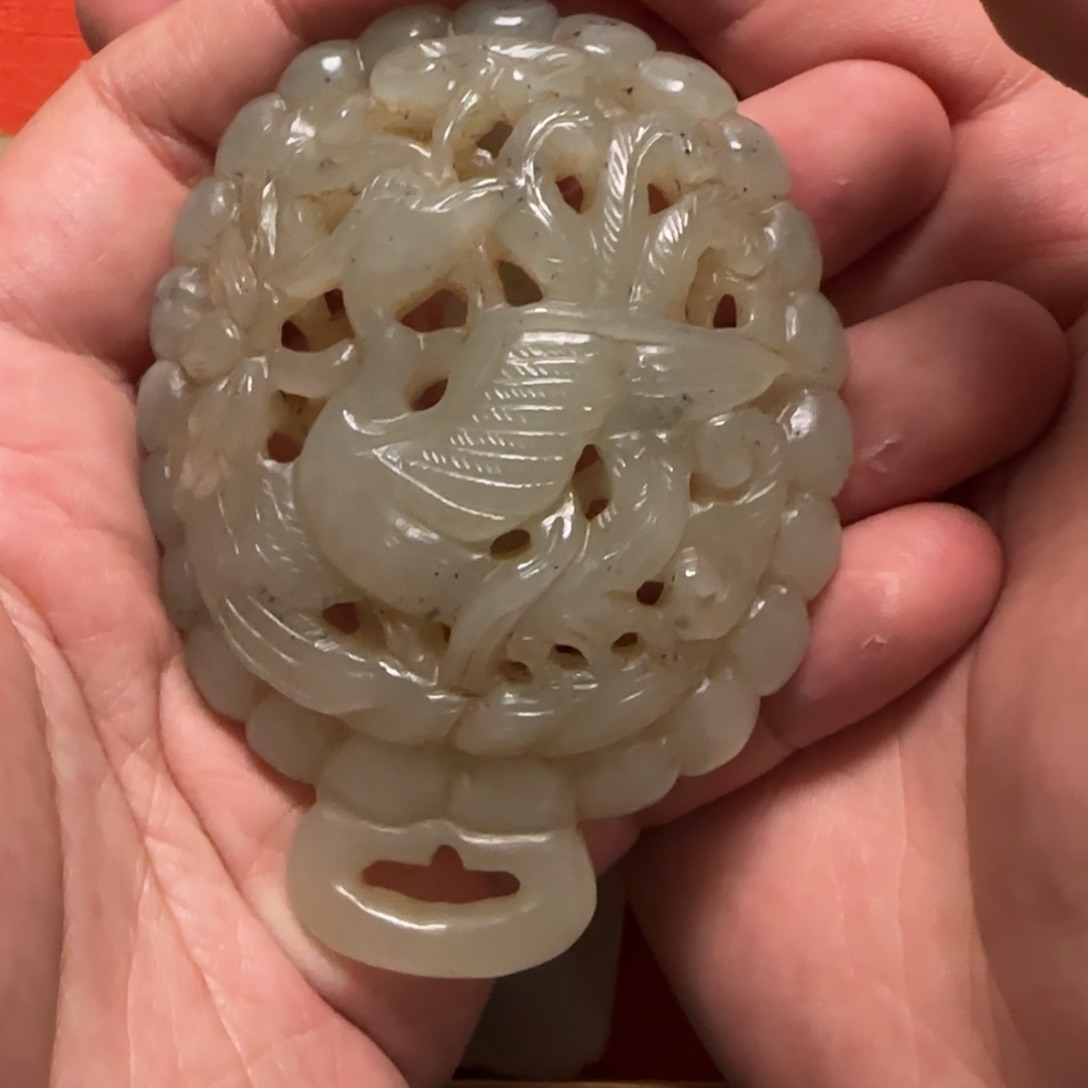 和田玉未镶嵌把件宁**远