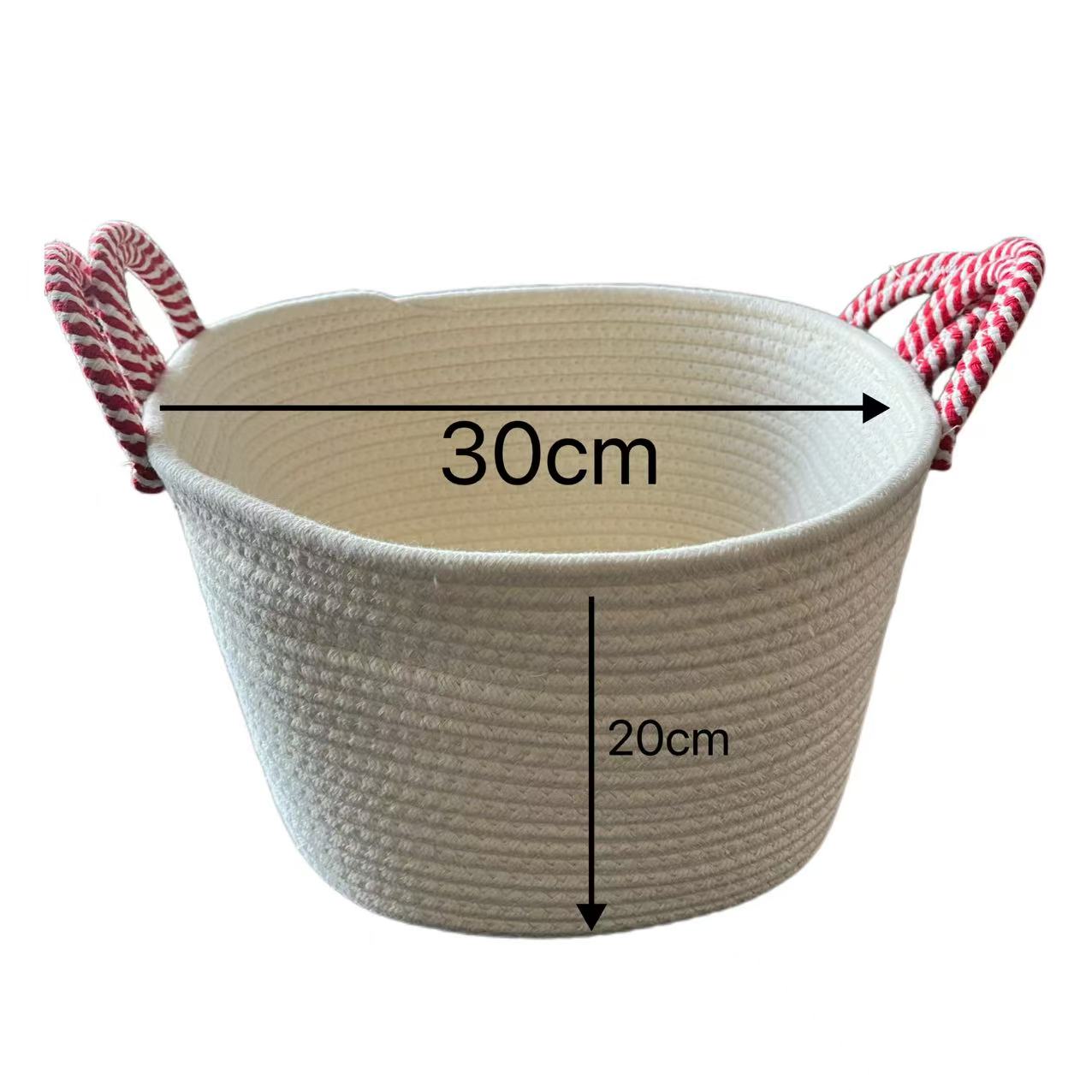 棉绳零食收纳筐玩具收纳家用