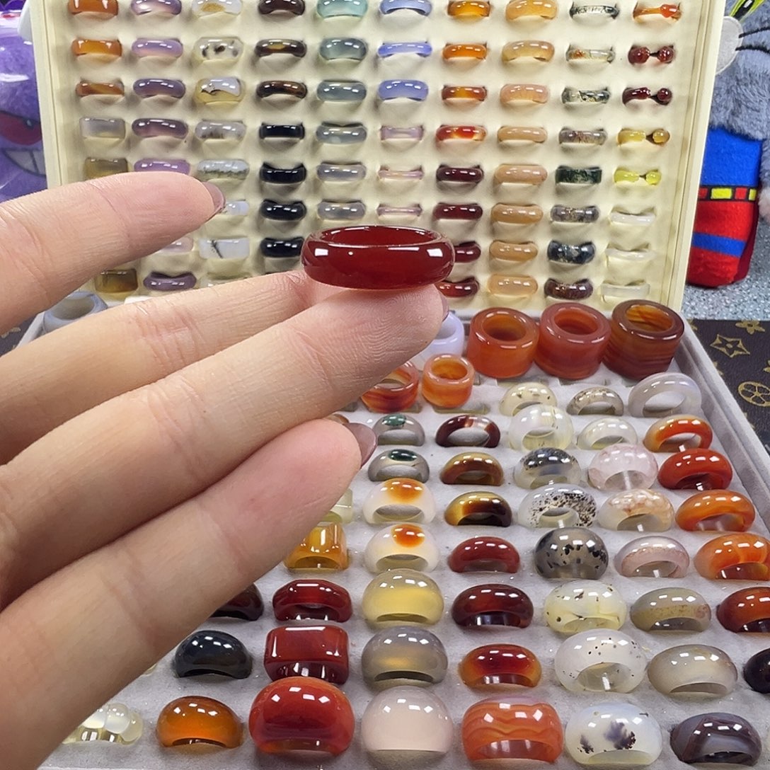 玛瑙/玉髓未镶嵌戒指B1不退换17.1港15