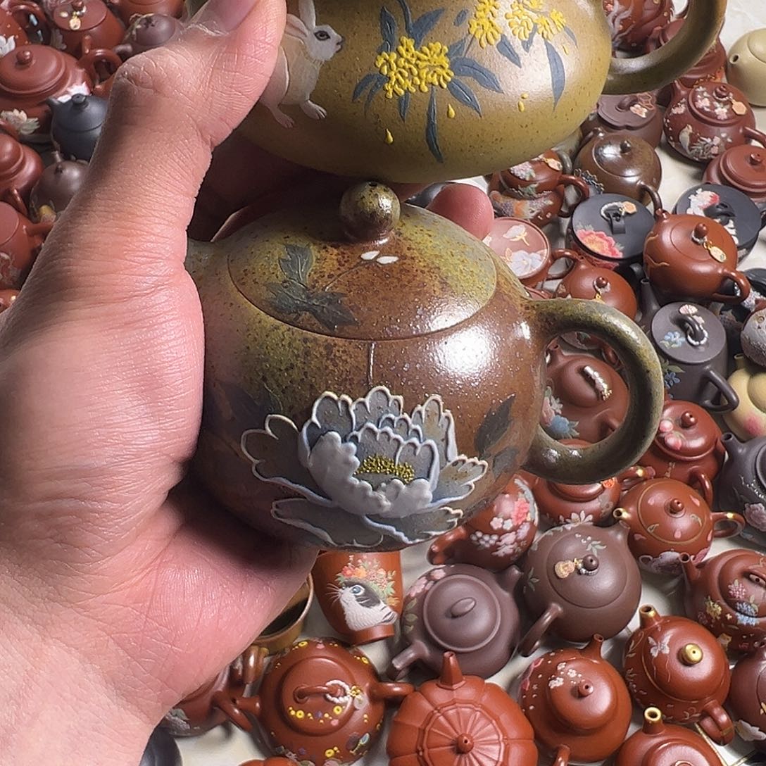 一***植茶壶紫砂特价打包两个紫砂壶