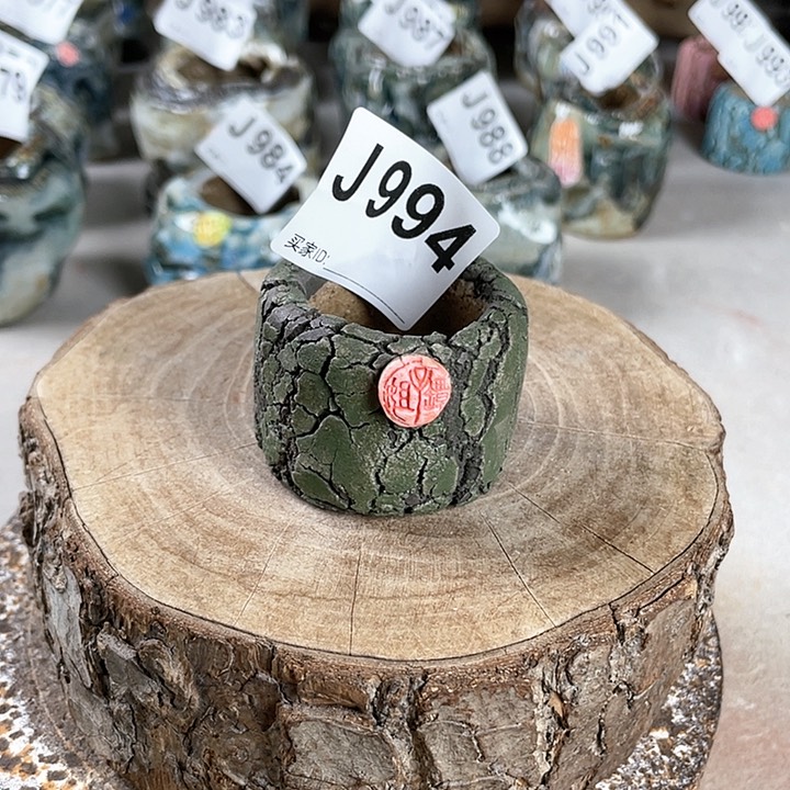 紫砂花盆爆裂拇指盆 内口3.5