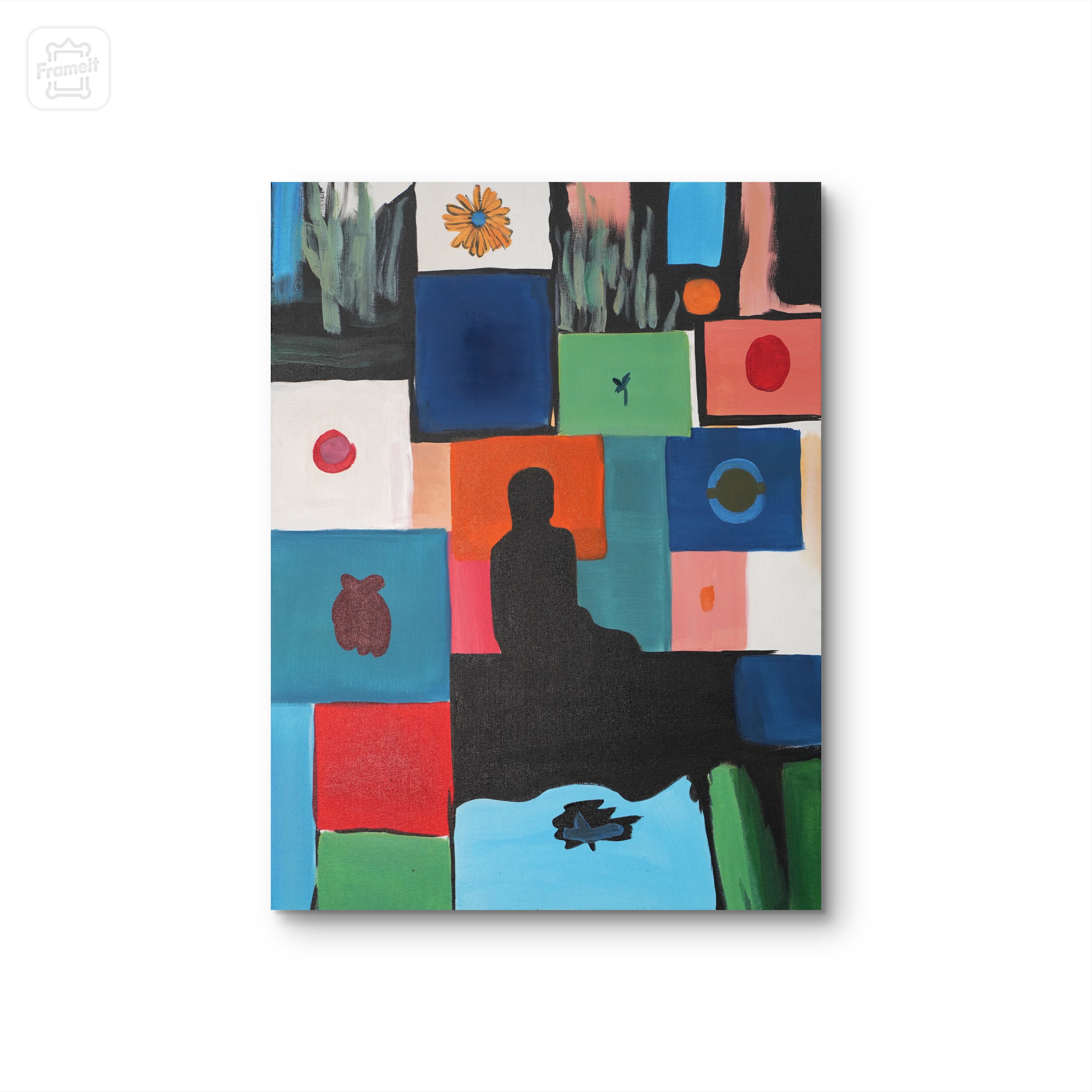 【五彩斑斓】原创手绘挂画 “60*80” No.939玄关客厅纯手绘装饰画