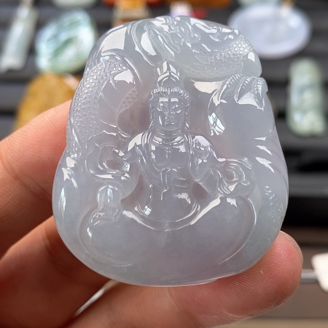 定制翡翠未镶嵌缅甸天然翡翠御龙